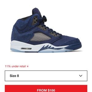 Jordan men Navy High-Top Sneakers